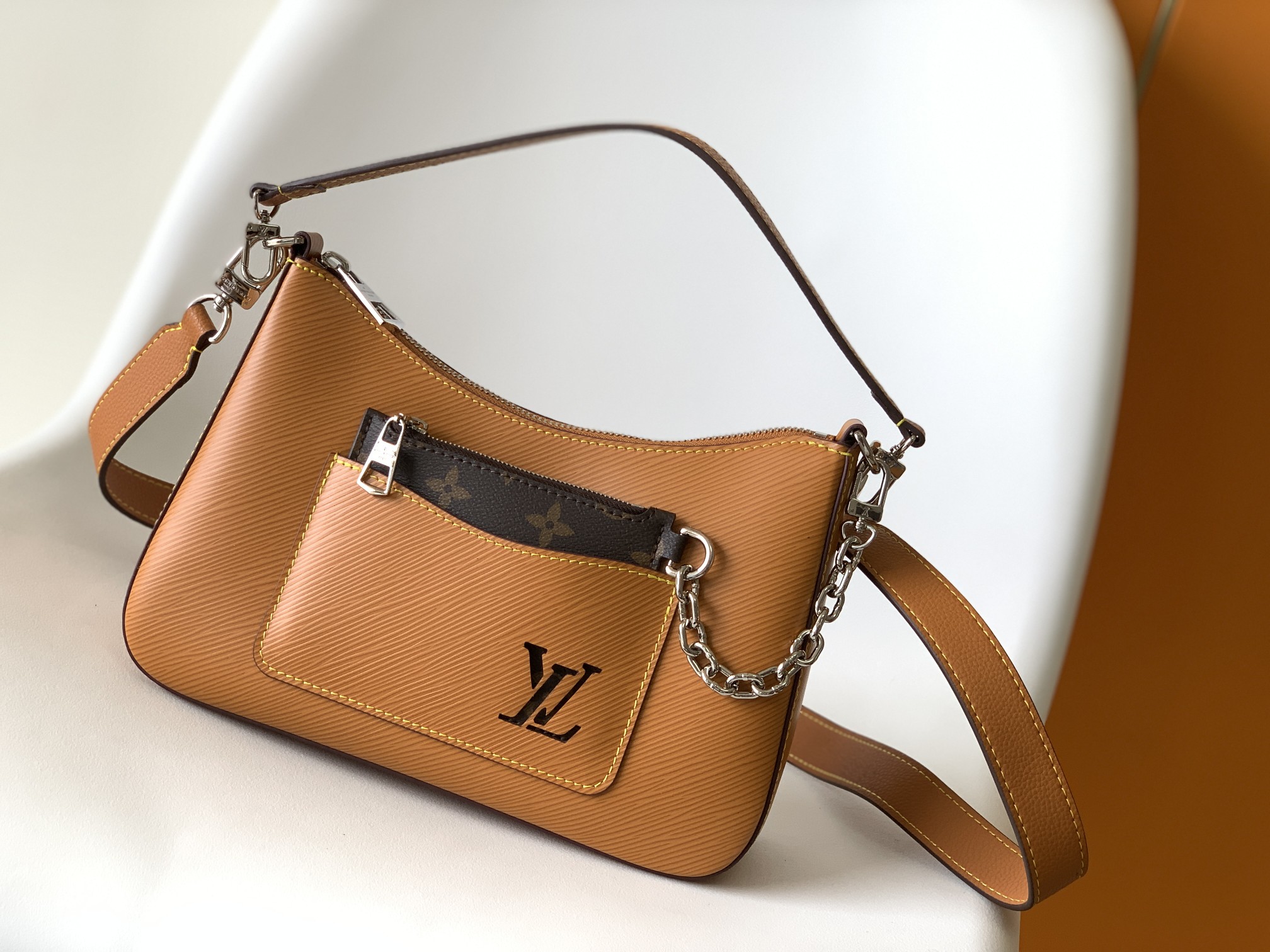 Caramel Marelle Luxe Tote Bag