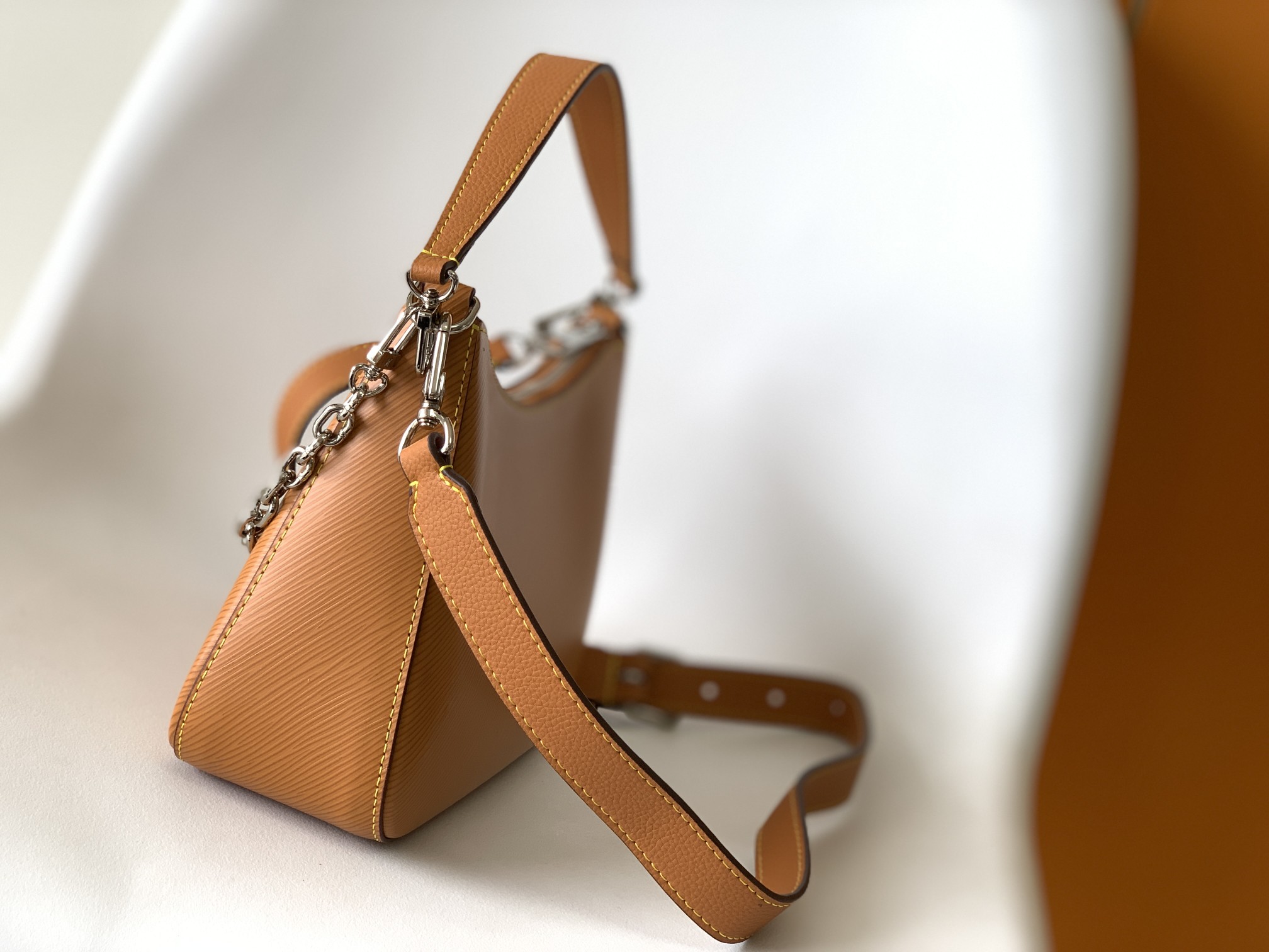 Caramel Marelle Luxe Tote Bag - Image 2