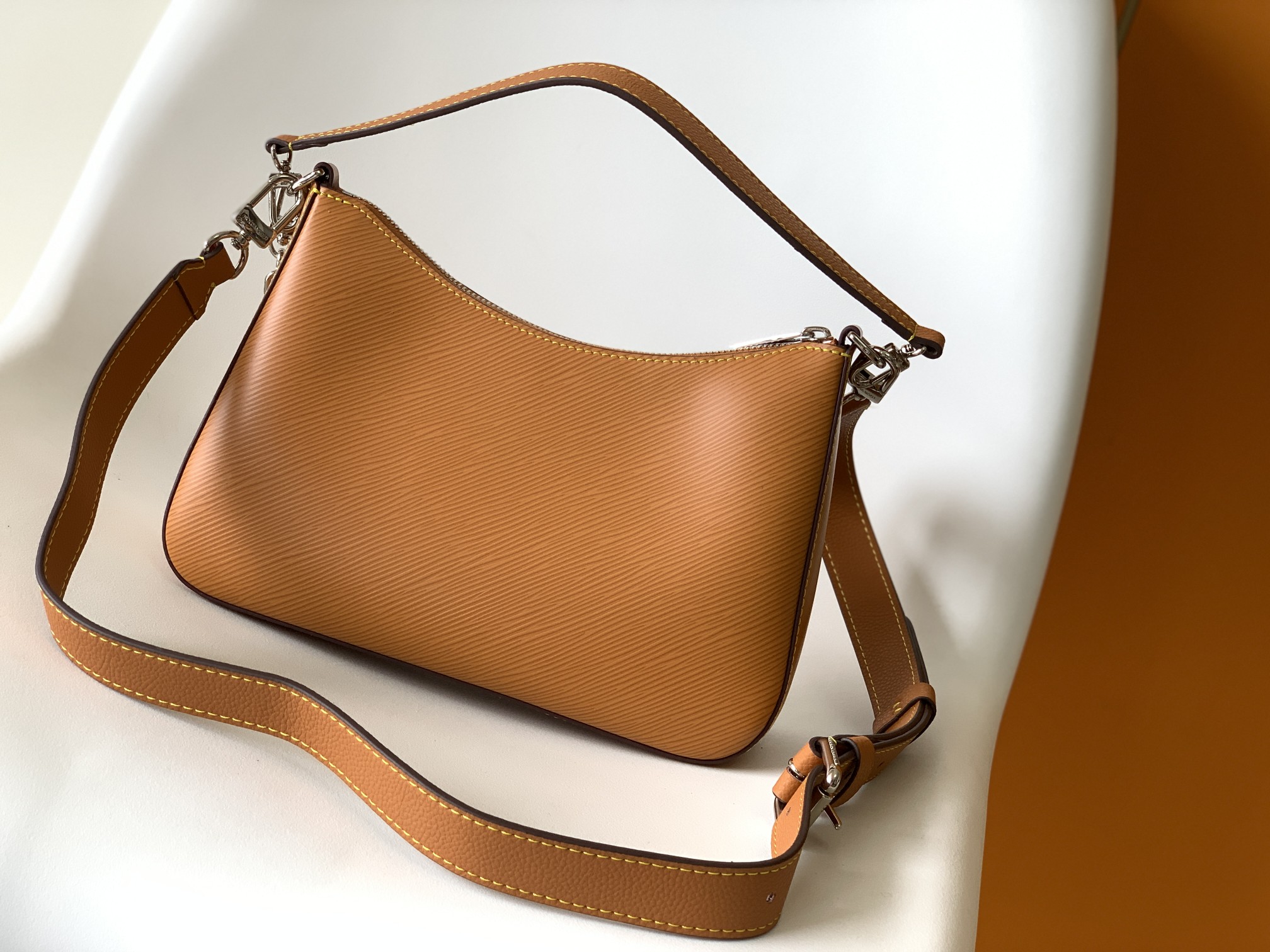Caramel Marelle Luxe Tote Bag - Image 3
