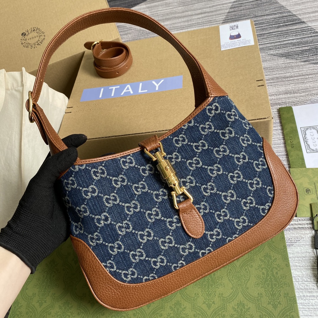 Classic Beam Denim Underarm Shoulder Bag – 28cm Premium Women's Handbag - Image 7