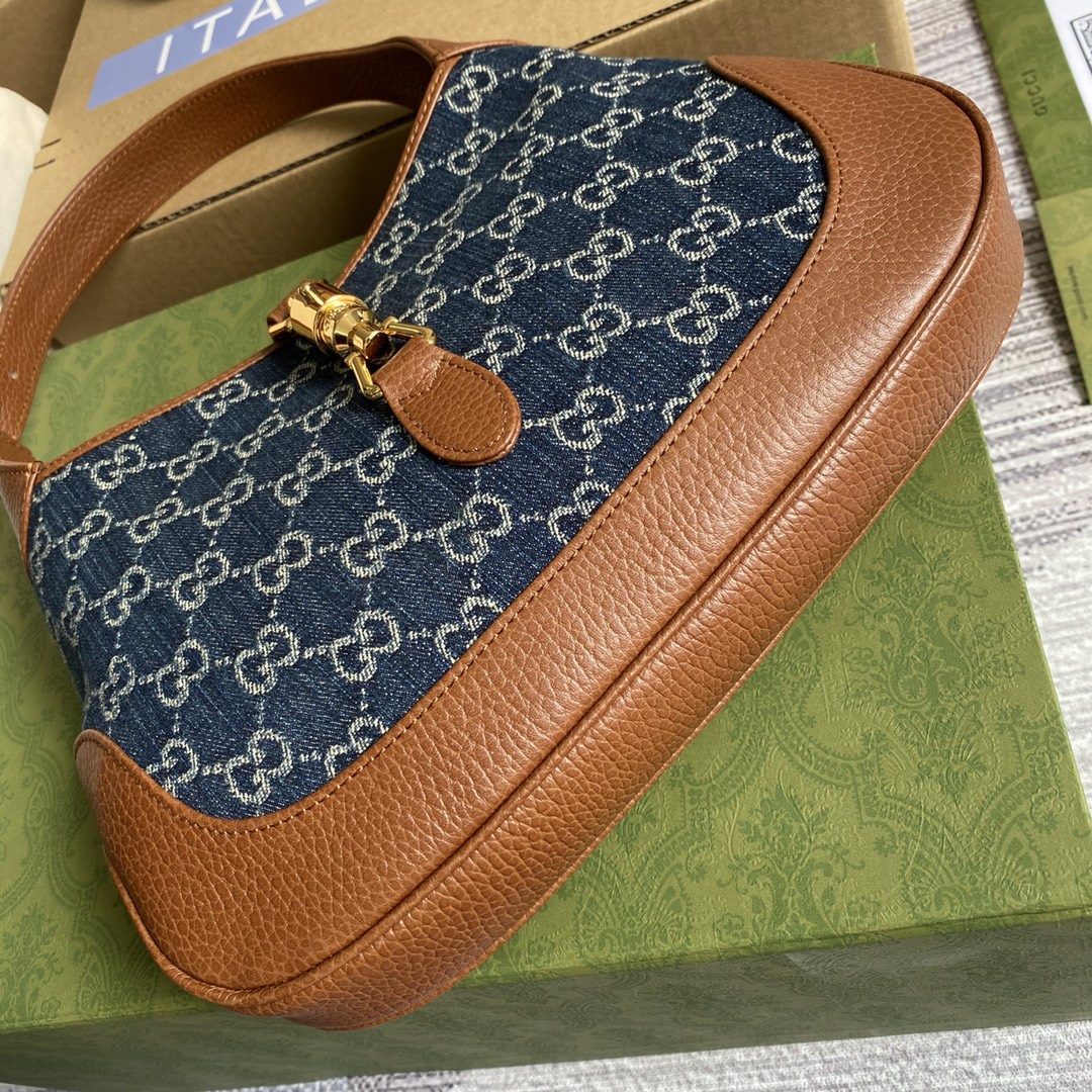 Classic Beam Denim Underarm Shoulder Bag – 28cm Premium Women's Handbag - Image 6