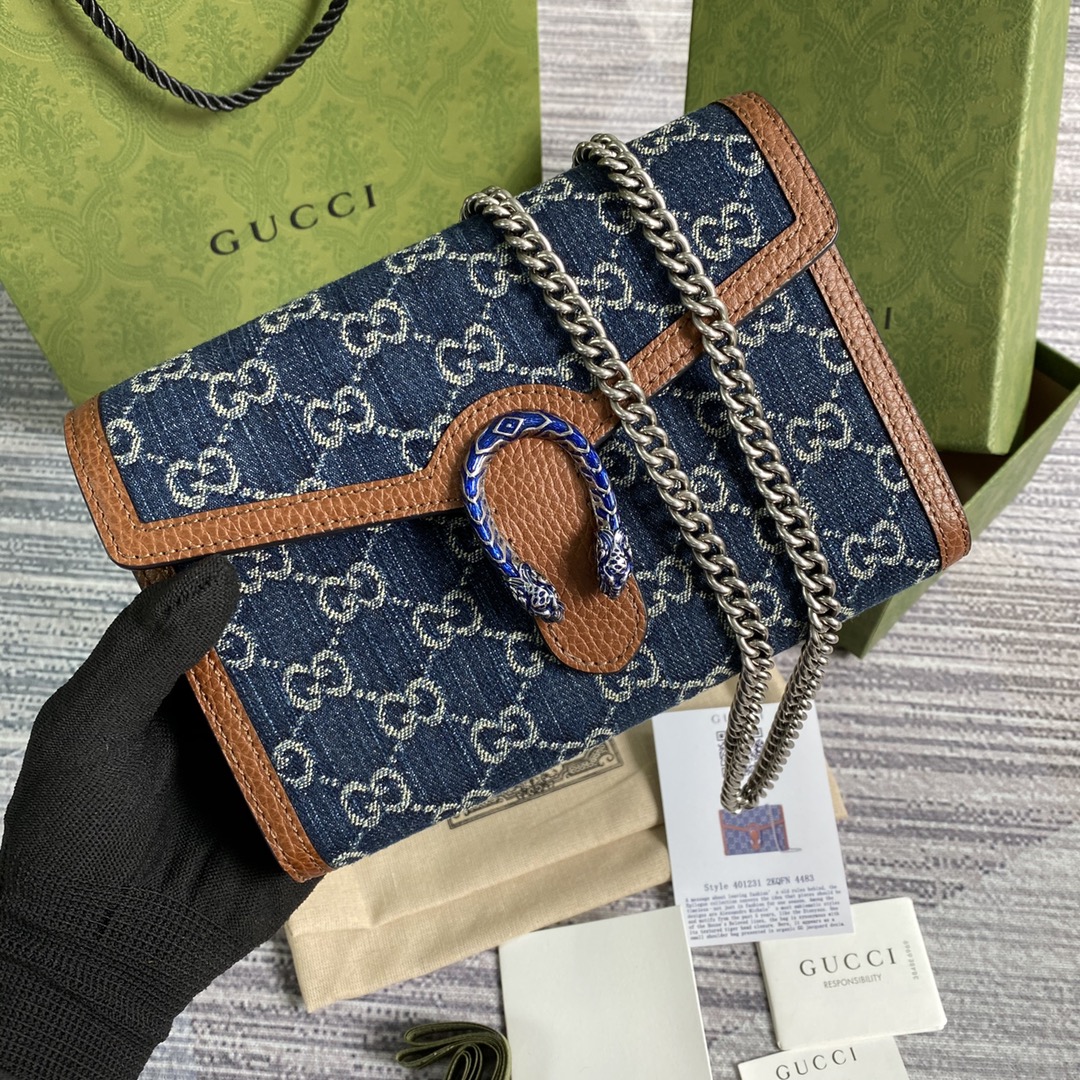 Classic Beam Denim Chain Shoulder Bag – Premium Women's Designer Style Handbag