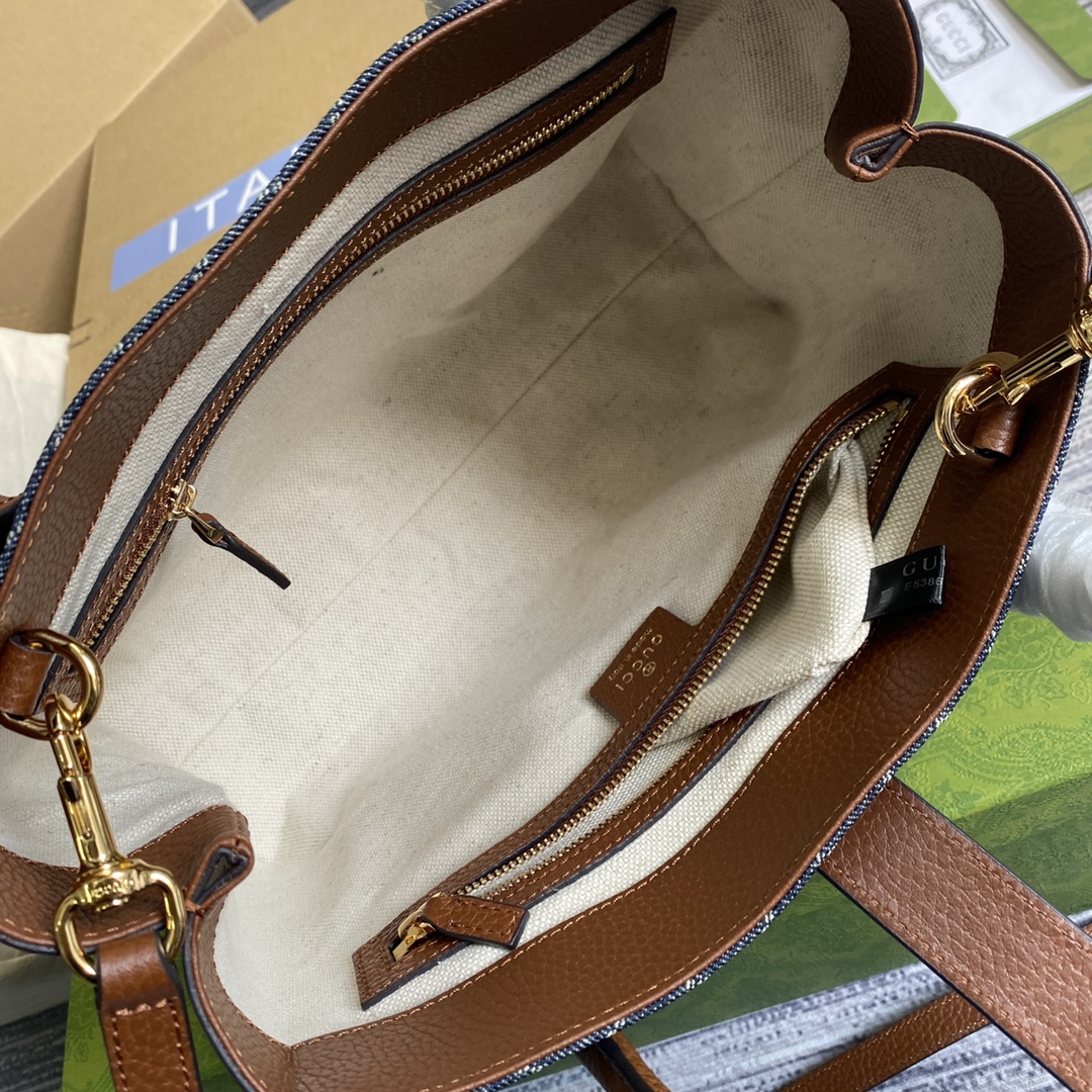 Premium Denim Monogram Style Handbag for Women | Elegant Everyday Shoulder Bag - Image 3