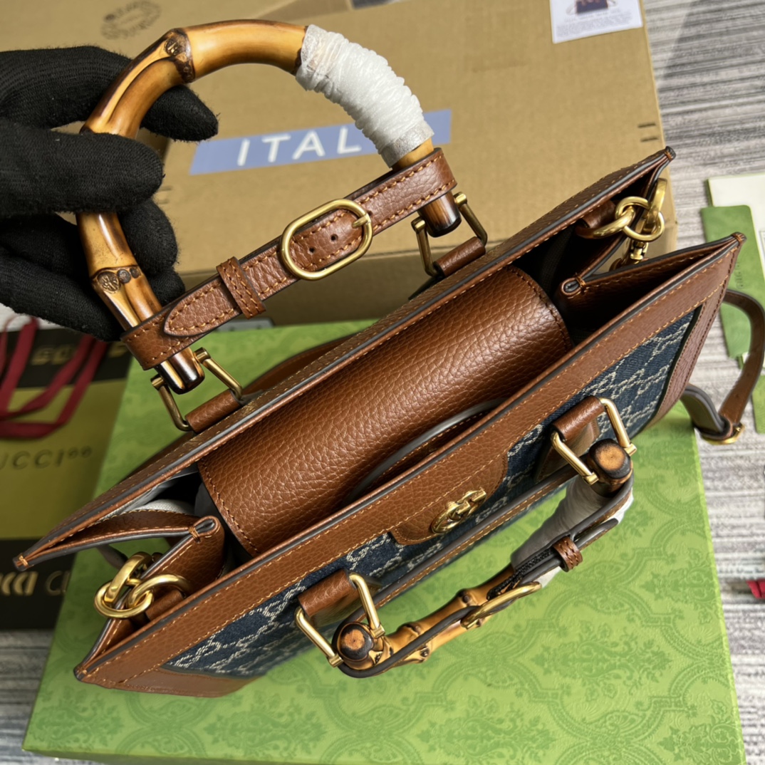 LuxeAura Bamboo Grace Leather Handbag – Medium Edition - Image 8