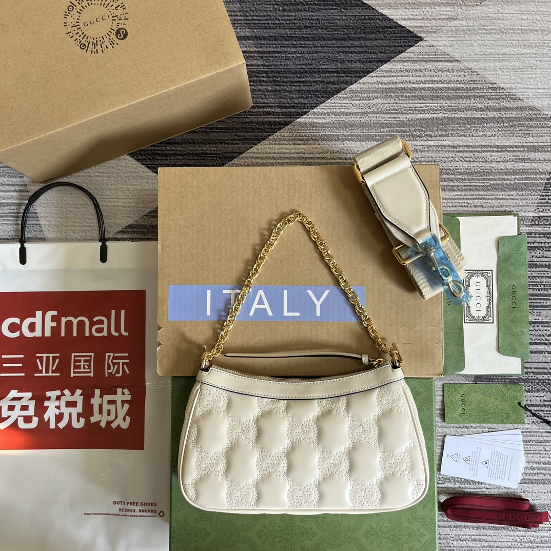 Elegant GG-Inspired Matelassé Leather Shoulder Bag – Premium Designer Style Handbag - Image 9