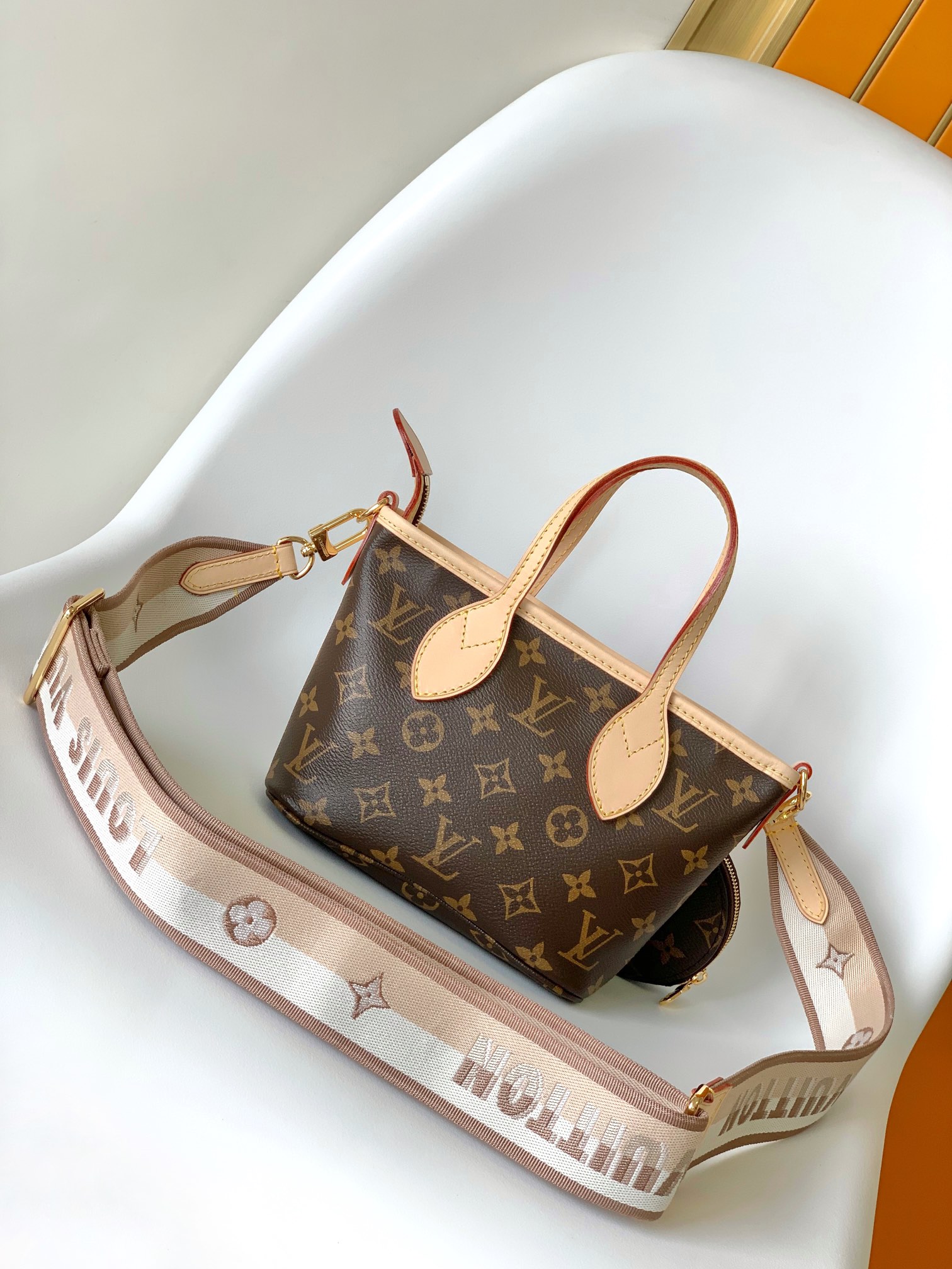 Khaki Webbing Mini Tote Bag – Premium Canvas Women’s Handbag - Image 3