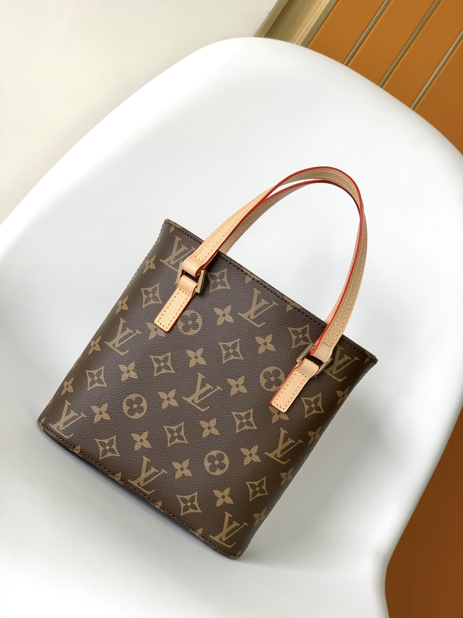Vivian Vintage Monogram Canvas Shoulder Bag for Women – Elegant Luxury Style Handbag - Image 3