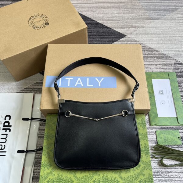 “Aurora Luxe Slim Horsebit Shoulder Bag”