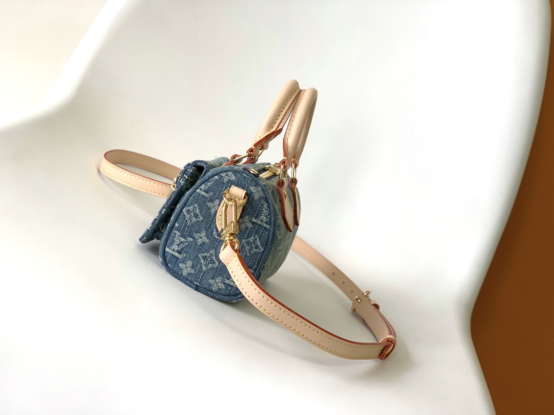 M82950 Blue Denim Pillow-Style Luxury-Inspired Fashion Handbag - Image 3