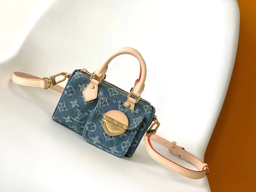 M82950 Blue Denim Pillow-Style Luxury-Inspired Fashion Handbag