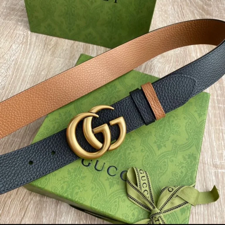 GG Logo Buckel Leather Belt - Image 5