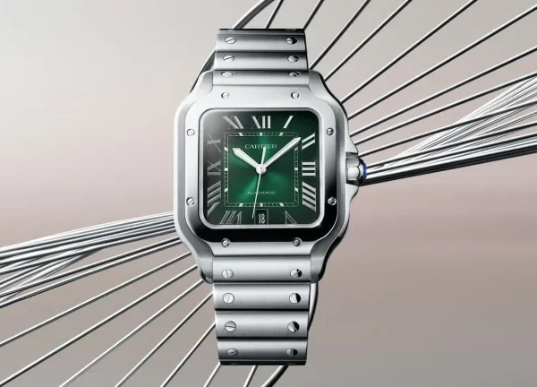 Santos De Cartier With A New Shiny Green Dial Watch
