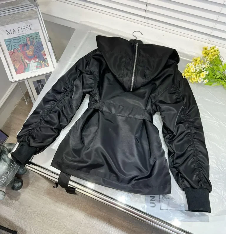 Prada Re Nylon Puffer With the Triangular Logo Belted Waistcoat - Image 2
