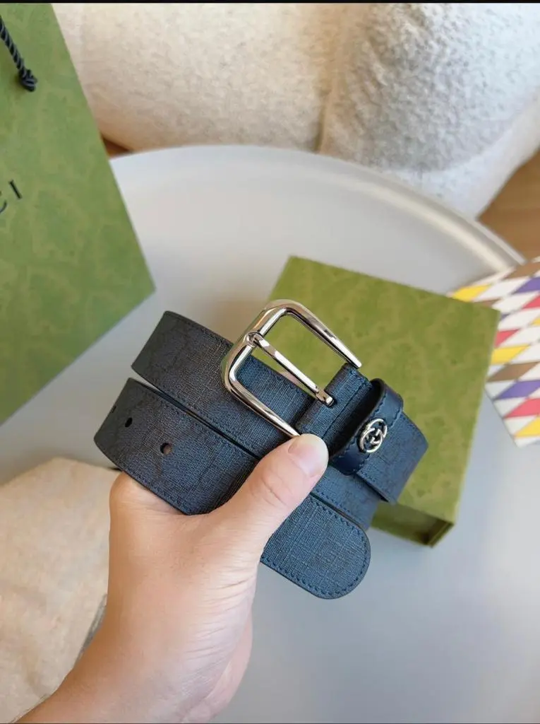 Gucci GG Leather Belt - Image 2