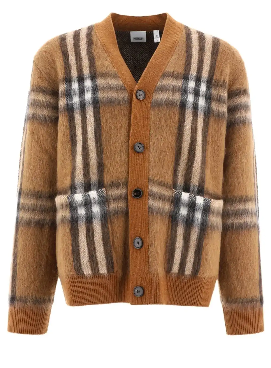Burberry Check Technical Cotton Cardigan