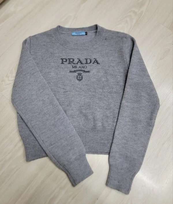 Prada Wool Cashmere Logo-intarsia Sweater - Image 2